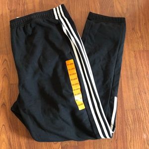 NWT - Black/White Mens Adidas Jogger Pant, Size XXL